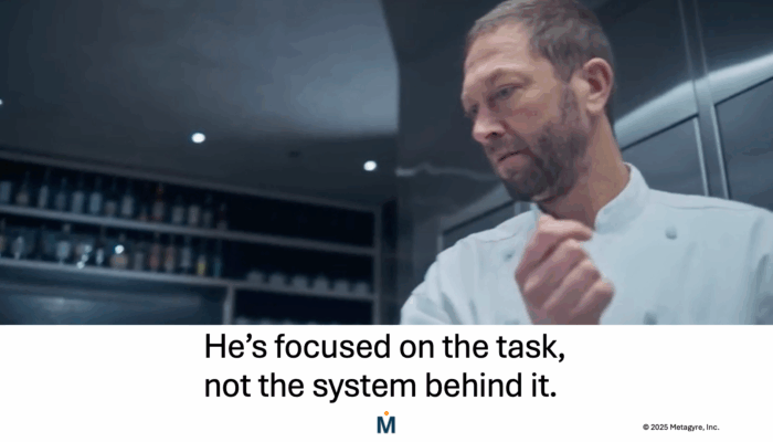 He’s too focused on task to see the system behind it.