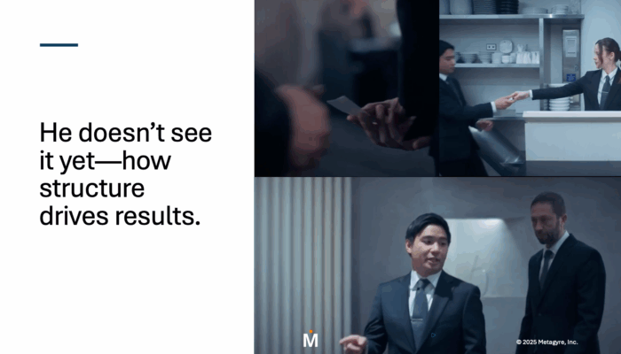 He can’t see how structure drives results.