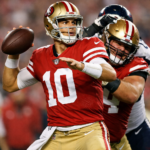 blind side blocker fighting to keep the QB Safe.