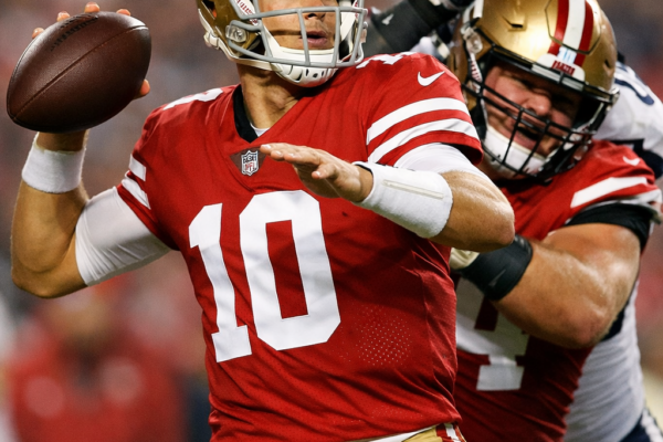 blind side blocker fighting to keep the QB Safe.